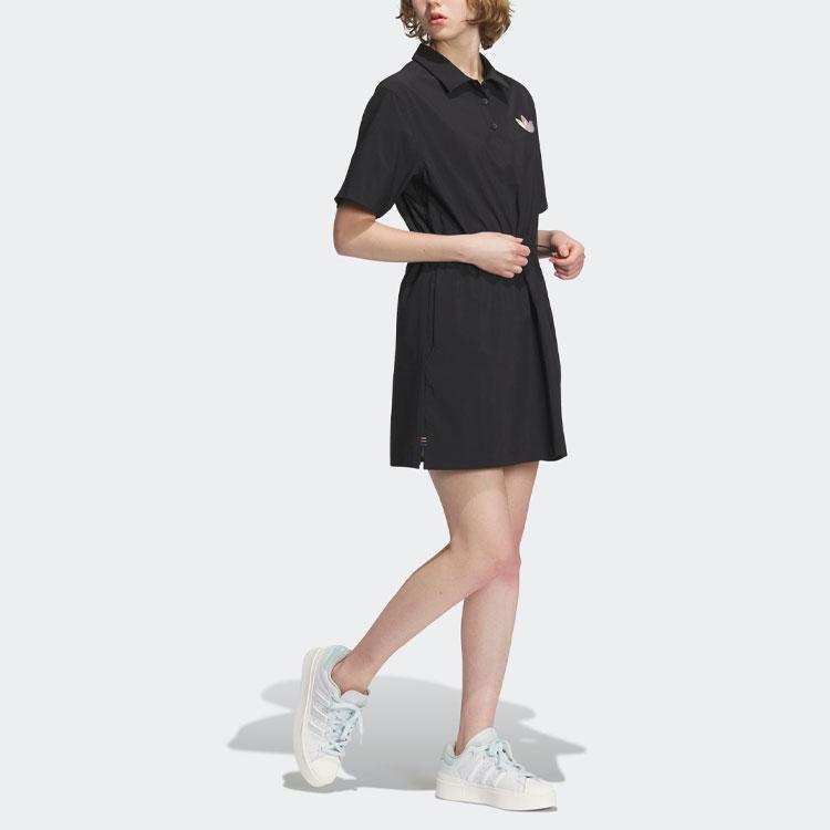 adidas Originals LT ПЛАТЬЕ Женское Поло С Коротким Рукавом Черное IP2199
