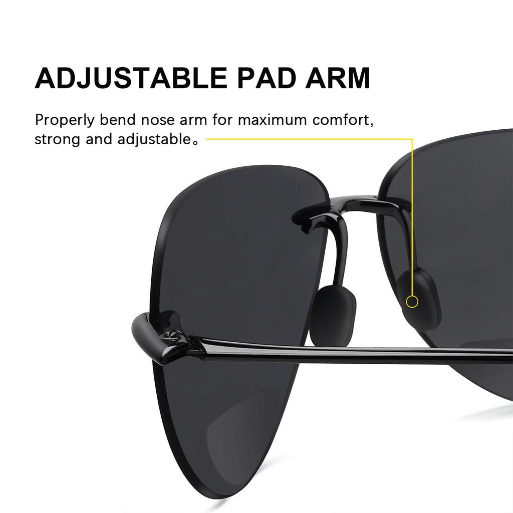 MAXJULI  Classic Fashion Rimless Oval sunglasses women&men UV400 Unbreakable Driving Sports TR90 Frame Sun Eyewear (MJ8008)