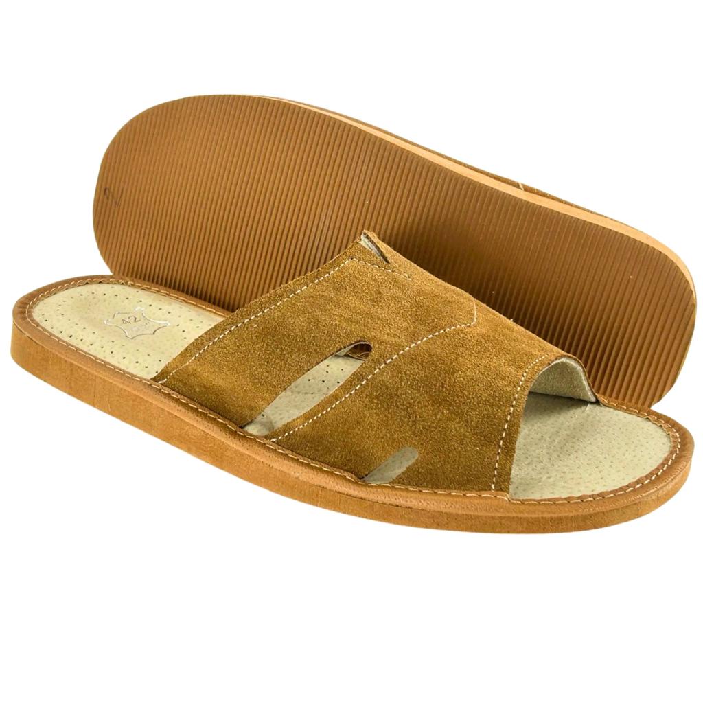 Men's leather slippers for men 43