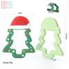 Bite Bites 1Pc Silicone Teether Christmas Gifts Tree Snowflake Pacifier Chain Making Food Grade Silicone Sika Deer Baby Teether