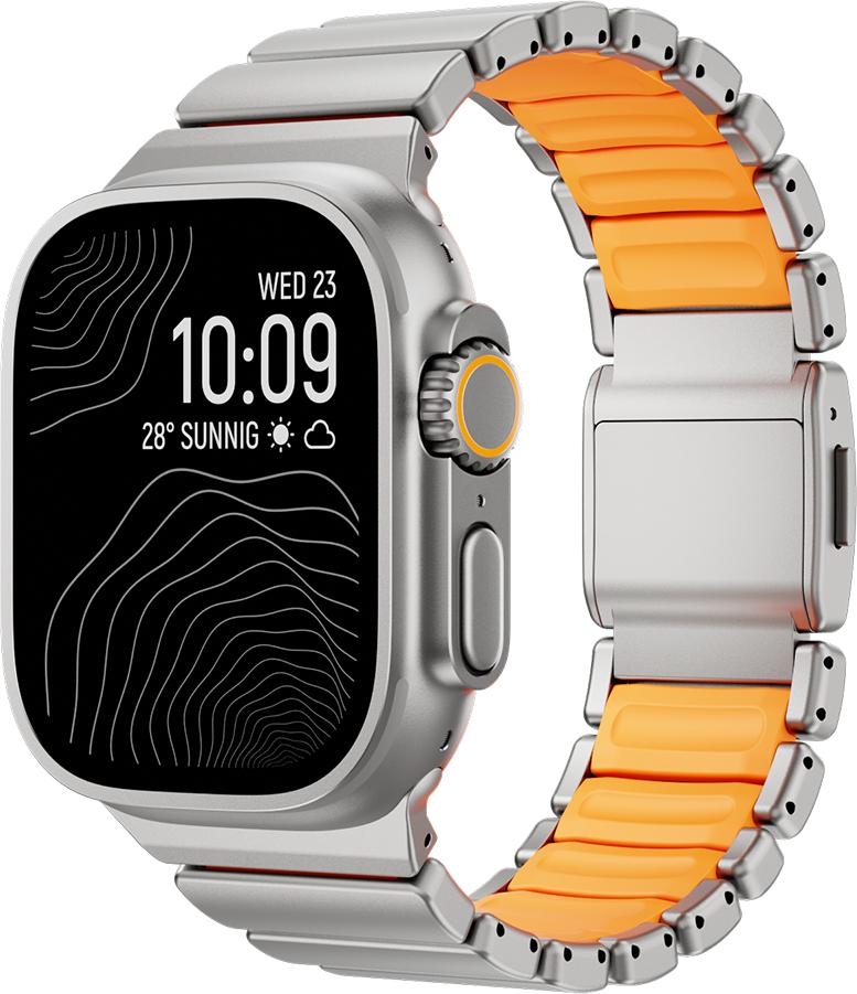 Ремешок из нержавеющей стали для Apple Watch Ultra 3 49 мм 46 мм 44 мм 45 мм Роскошный металлический браслет для Iwatch Серии 11 10 9 8 7 6 5 SE3