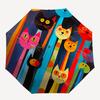 1pc Cat Family Automatic Open/close Folding Compact Umbrella, 8-Rib Sturdy Canopy, Lightweight Portable, Commuting Use, Gift,103