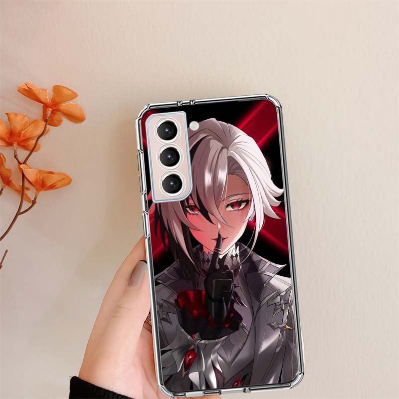 Арлекино Genshin Impact Прозрачные чехлы для телефонов Samsung S26 Ultra Galaxy S25 Edge S24 S23 FE S21 Plus S20 S22 S10 Чехол Узор