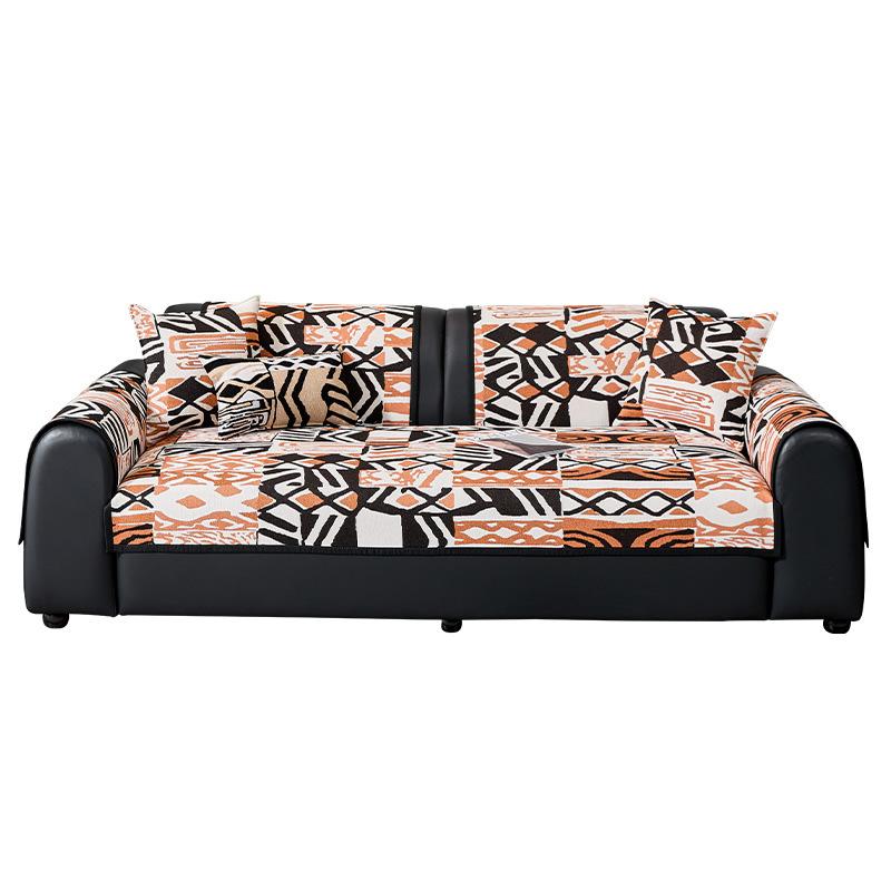 Всесезонная Универсальная Хлопковая Наволочка на Подушку Дивана Цельная Нескользящая Полотенце-Ткань для Подлокотника, Спинки, Сиденья, Фиксация, Нескользящая