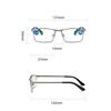 Portable Metal PC Reading Glasses Decorative Glasses Rectangle Frame Glasses Grey Anti Eyestrain Reading Glasses Readers