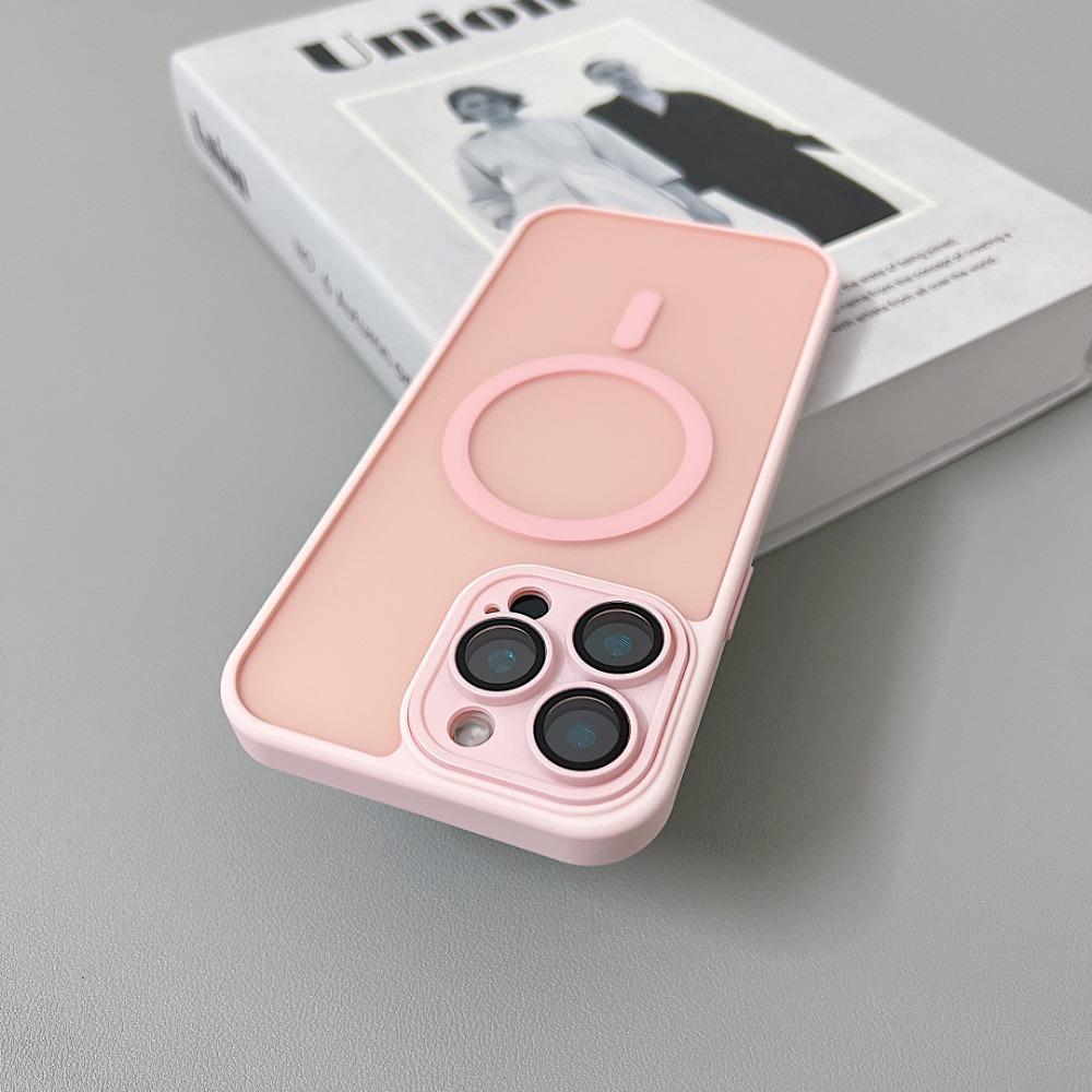 Magnetic Luxury Translucent Armor Shockproof Case For 16 15 14 13 12 11 Pro Max For Magsafe Wireless Charge Phone Cover