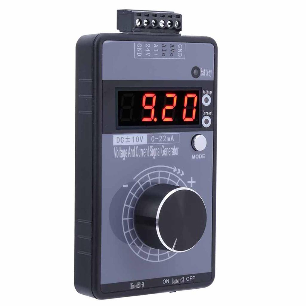 Current Voltage Signal Generator DC 0‑10V 0 0‑22mA Interface Analog Simulator 4 Digit Display for PLC Panel Debugging