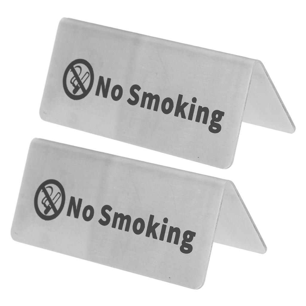 Table Top Sign Stainless Steel Double Sided Versatile Silver Tabletop Card Sign for Party Wedding Hotel