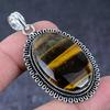 Камень Тигровый глаз Ручная работа Серебро 925 пробы Подарок Ювелирное изделие Подвеска 2,25" C0b06