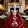 High Footed French Transparent Candle Holder Vintage Tabletop Candle Holder  Dining Room