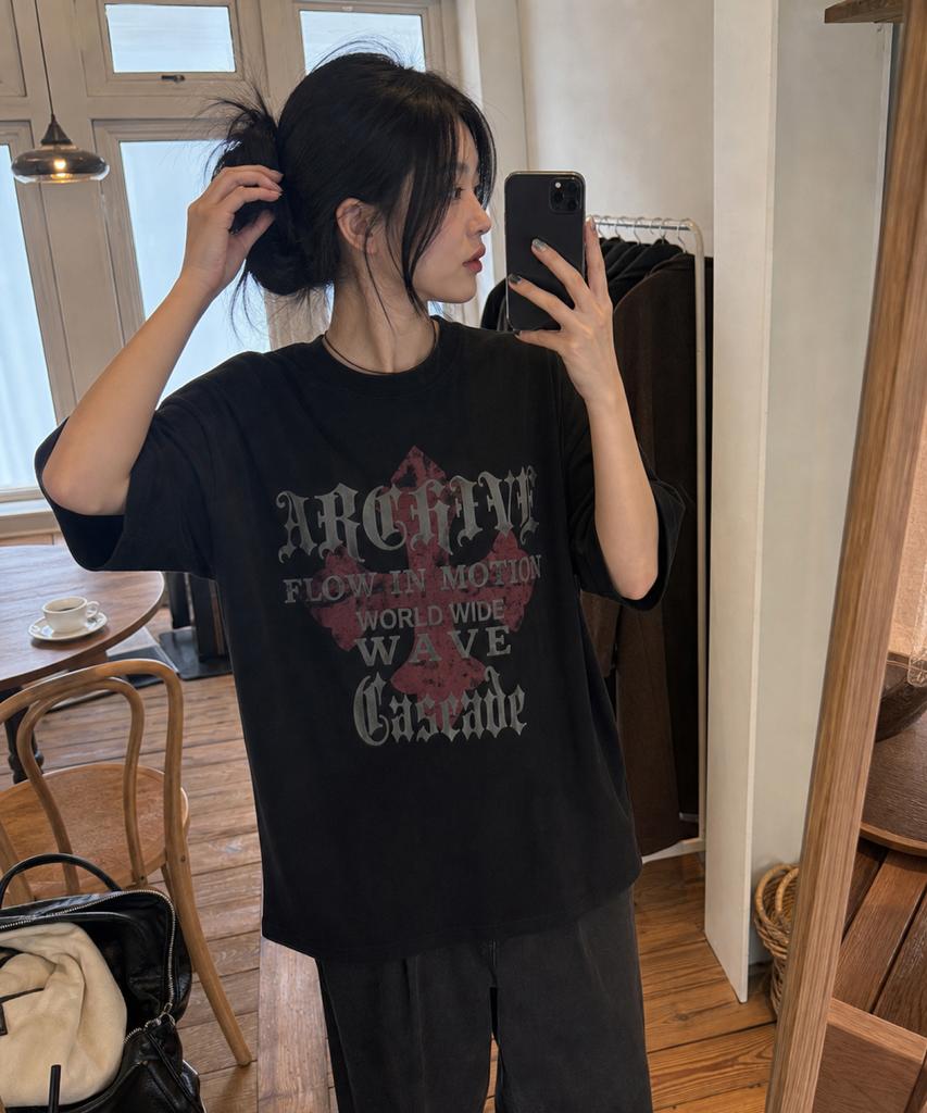 IDWS Wave Cross T-Shirt Black