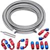 Комплект топливных шлангов AN3 PTFE 20 футов, оплетка из нержавеющей стали, устойчив к высоким температурам и давлению, для топливных систем