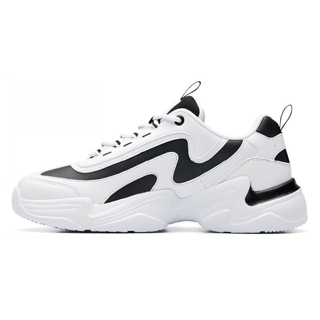 Anta Classic Shock Absorbing Non-Slip Low-Top Dad Shoes Men Sneakers White Black 91938862-1