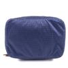Отличная косметичка HERMES Ouse de Voyage PM синий шелк Женская Б/У