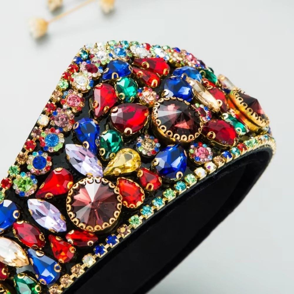 Полностью стразы и камни Headbands Супер блестящие Женские party головные уборы Ободок для волос Обруч Аксессуары для волос