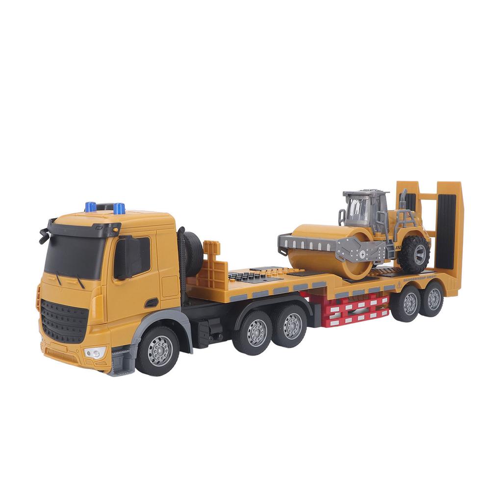 Радиоуправляемый полуприцеп с прицепом, реалистичная музыка, большой размер, противоскользящие колеса, дистанционное управление, конструкция