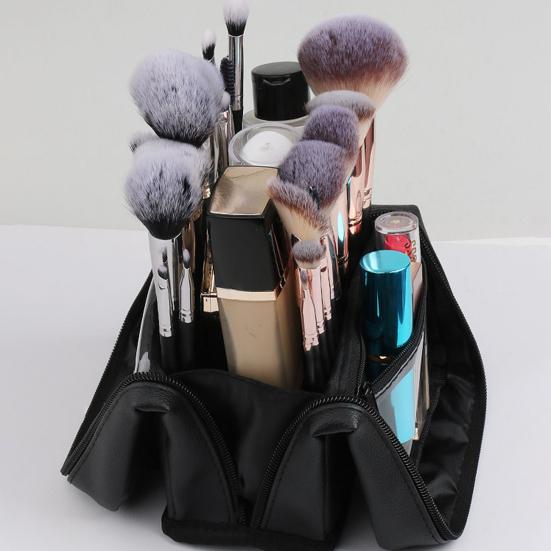 Вертикальная косметичка Водонепроницаемый Портативный Органайзер для кистей для макияжа Большая Вместимость Стоячая косметичка для Путешествий Деловых Поездок