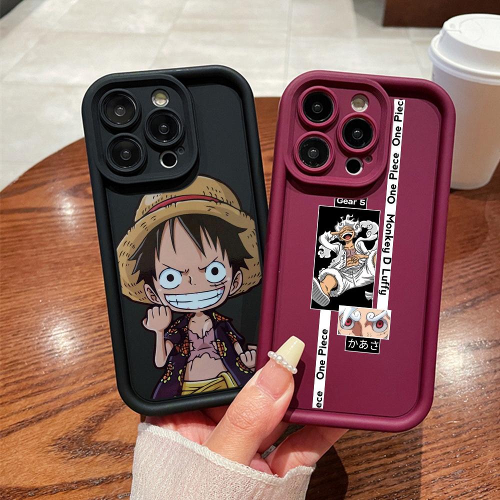 LZ28 One Piece Luffy Gear 5 Silicone Phone Case for iPhone 11 13 14 15 16 Pro Max 7 8 16 Plus 12 Mini XS Max XR Shockproof Back Cover