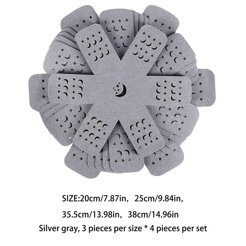 Защитные приспособления для кастрюль 12 шт. для штабелирования, разделители для кастрюль и горшков, 4 разных размера, чтобы не царапать защитные приспособления для посуды