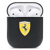 Ferrari Fesa2Lebk Чехол для AirPods 1/2 черный/Black Кожа On Track