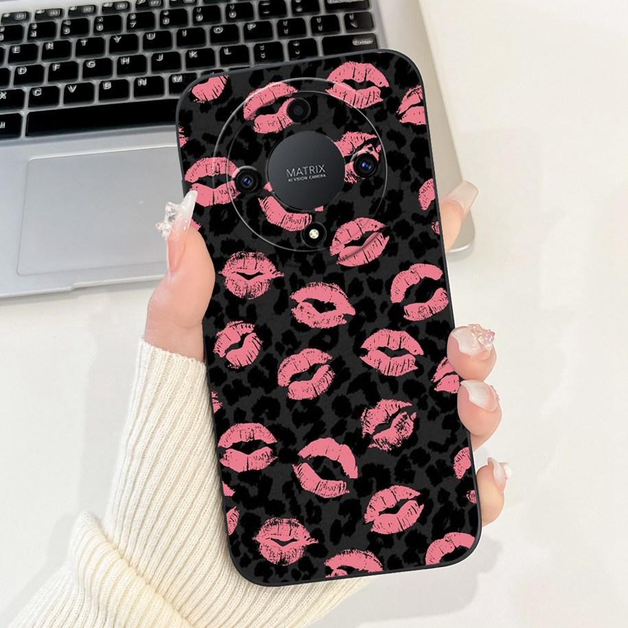 For Honor X9b Case ALI-NX1 Shockproof Cover Popular Flower Soft Liquid Silicone Phone Case For Honor Magic 6 Lite ALI-NX3 Bumper