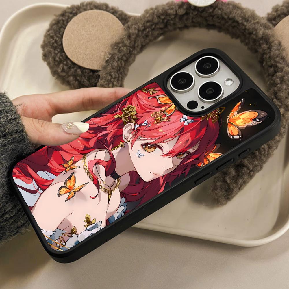 HSR Himeko Матовая поверхность Чехол для мобильного телефона для iPhone 17 16 15 14 13 12 11 Air Pro Max Plus Цветная крышка