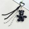Bag Charm 1 Piece Leather Little Bear Woven Rope Backpack Pendant Decoration Fashion DIY Bag Charm Accessories Gift