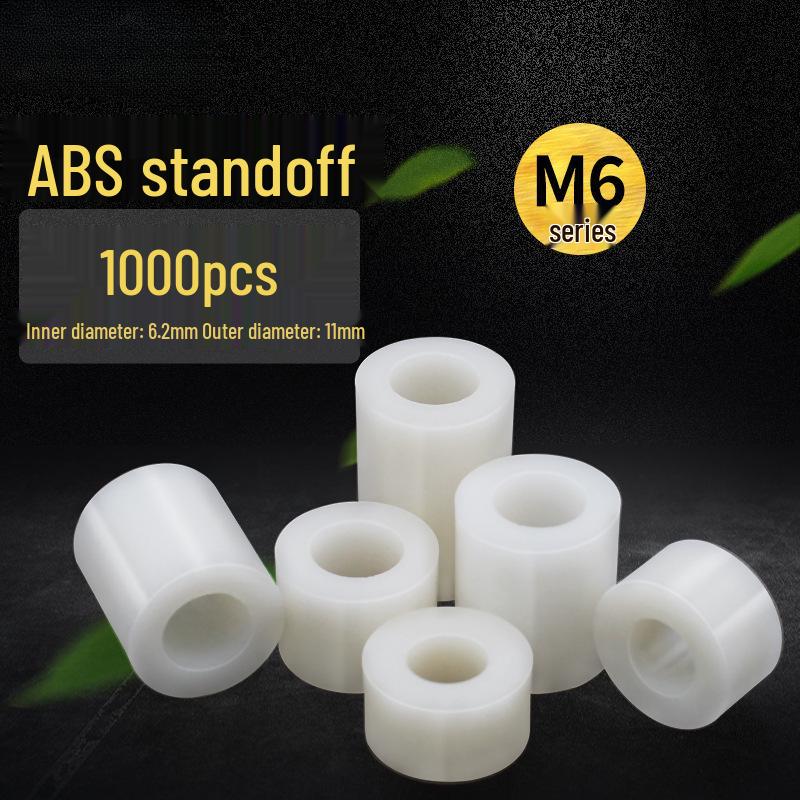 Шестигранный нейлоновый стойка-спейсер M6 для печатных плат с ABS-шайбой