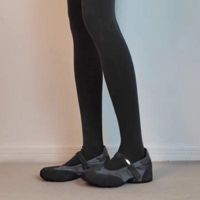 Версия из мягкой кожи~ нишевый дизайн ретро туфли-балетки с круглым носком и мелким вырезом женские удобные на толстой подошве повседневные Мэри Джейн