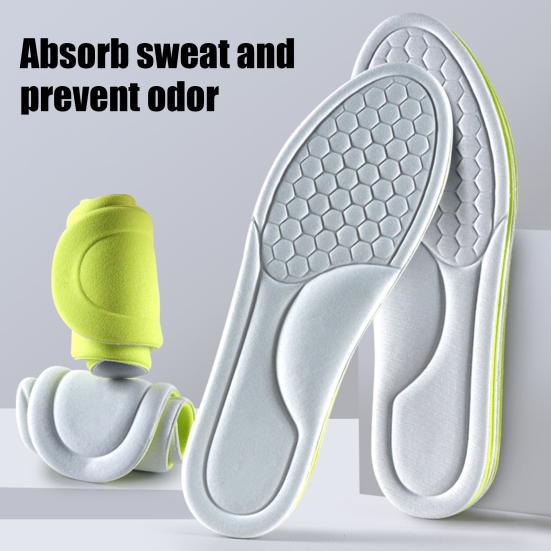 Orthopedic Insoles Sweat-Absorbing Deodorizing Insoles Breathable Mesh Shoe Inserts for Sports Work Daily Wear