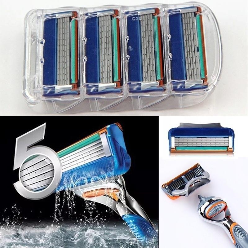 4Pcs 5 Layer Replacement Blade Men's Razor Blades Facial Care Shaving Cassettes Men