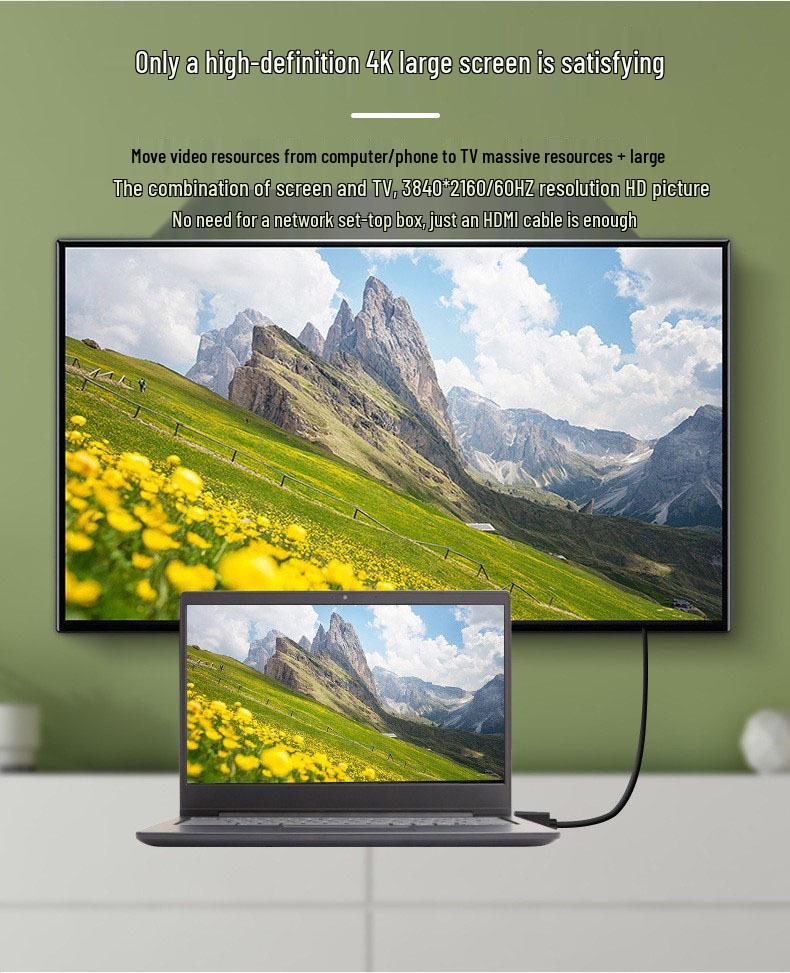 4K Мини HDMI на HDMI Тонкий Мягкий Кабель, Чистая Медь, HDMI 2.0 для Подключения Камеры DSLR к Монитору