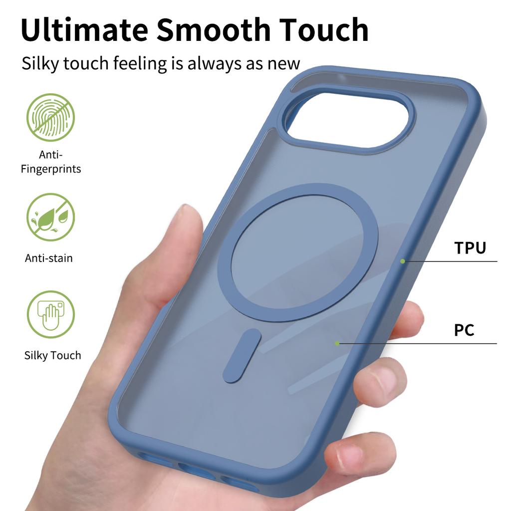 Business Translucent ForMagsafe Case For Google Pixel 10 9 Pro XL 10A 9A Shockproof Wireless Charge Matte Magnetic Hard Cover