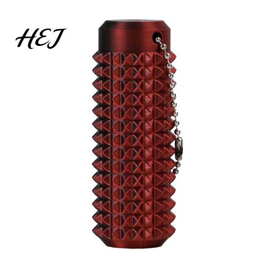 Anxiety Relief Tool 3D Printed Spiky Grip Keychain, Cylindrical Sensory Fidget Roller Toy, Mini Massage Stick Pain Stimming with Bead Chain
