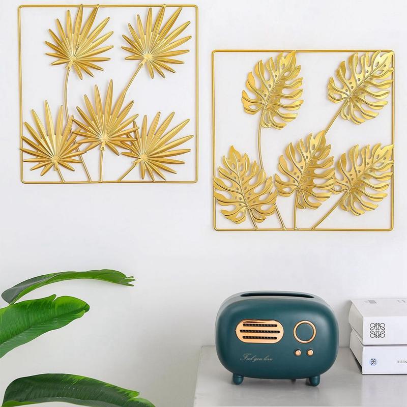 Nordic Metal Leaf Iron Wall Hanging Plant Wall Подвесной настенный светильник Mural Спальня Гостиная Домашний декор Черепаха Лист Украшение стены
