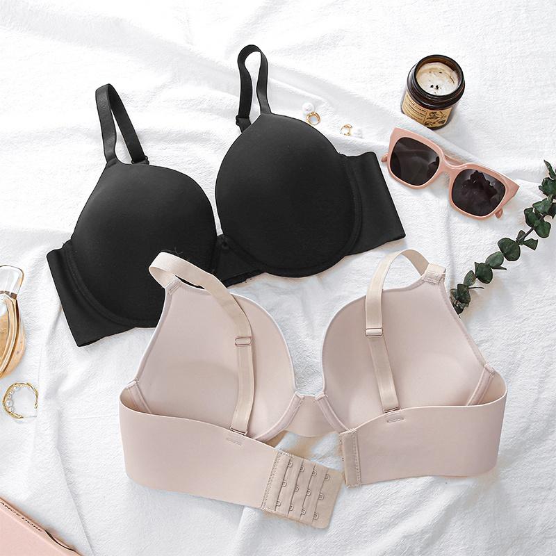 Гладкий сексуальный бюстгальтер больших размеров, женское бесшовное нижнее белье, бюстгальтер с регулируемыми бретелями, светлое цветное нижнее белье, летнее BD