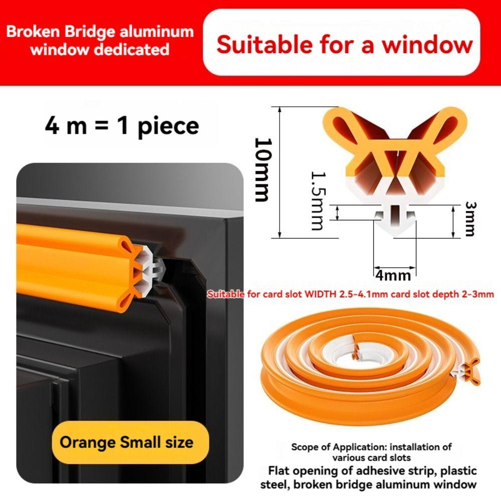 4M Flexible Window Sealing Strip Soundproof Door Draft Stopper High Quality Weather Stripping