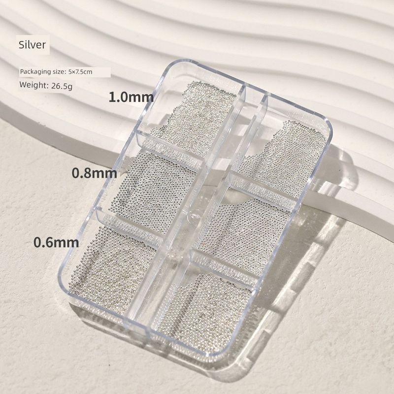 Nail Art Pearl Accessories, Off-White Flat-Bottomed Half-Round Pearls, Mini Steel Beads, Versatile Nail Rhinestones, 3D Nail Decorations