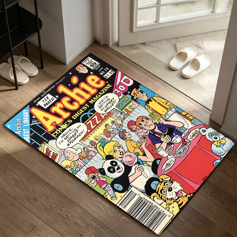 Archie Comics Ковер, подходящий для зон с офисным креслом, гостиных и компьютерных столов, идеально подходит для домашних офисов и является идеальным праздничным подарком