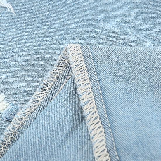 Женские потертые рваные джинсовые шорты Yousheng, эластичные шорты с высокой талией и принтом американского флага, летние повседневные джинсовые шорты