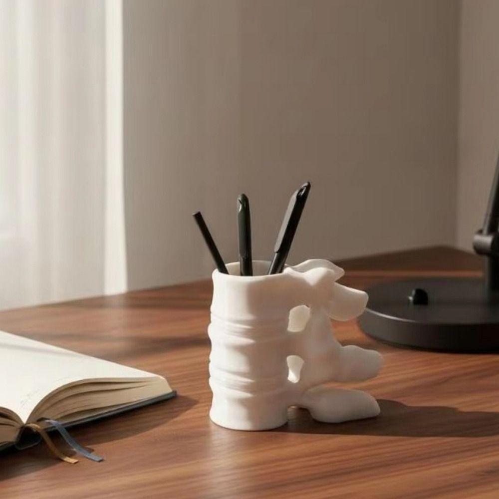 Funny Spine Vertebrae Pen Holder 3D Printed Simulation Spine Brush Holder Spine 3D Vase  Doctors