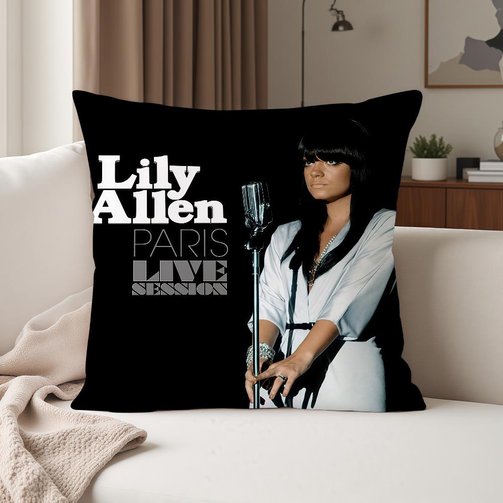 Наволочка для подушки с изображением певицы Lily Allen 'West End Girl'. Подходит для спален, гостиных, автомобилей. Домашний декор.