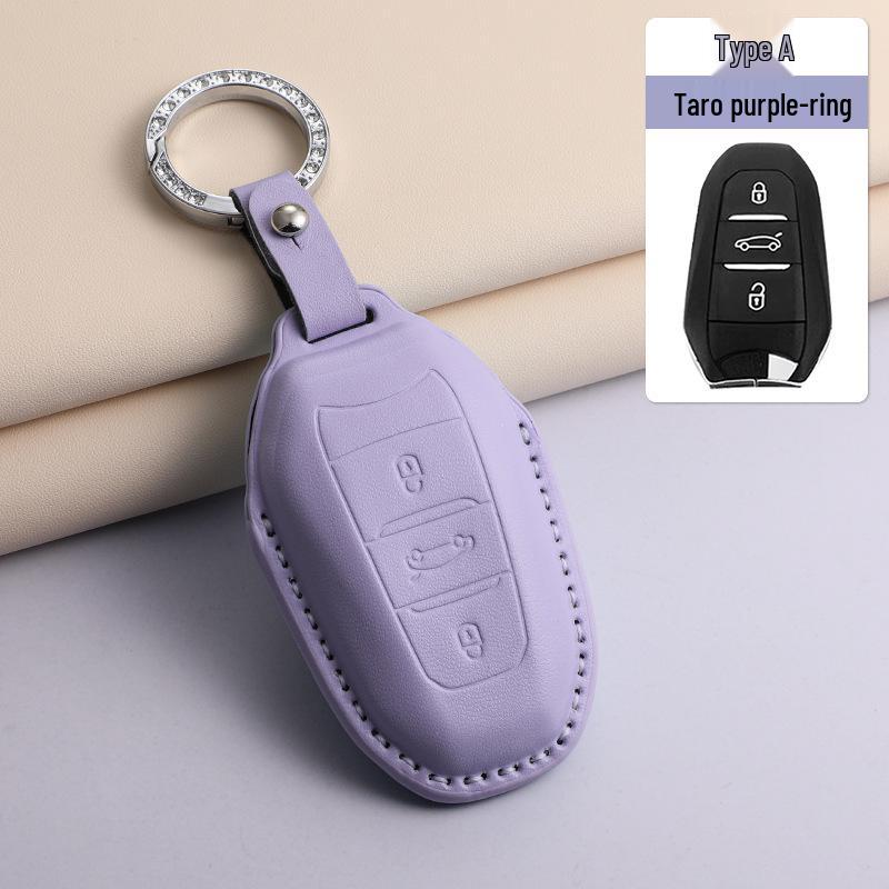 Peugeot Key Cover for 408X, 2008/4008/5008, Purple Textured for 508Lphev/408.