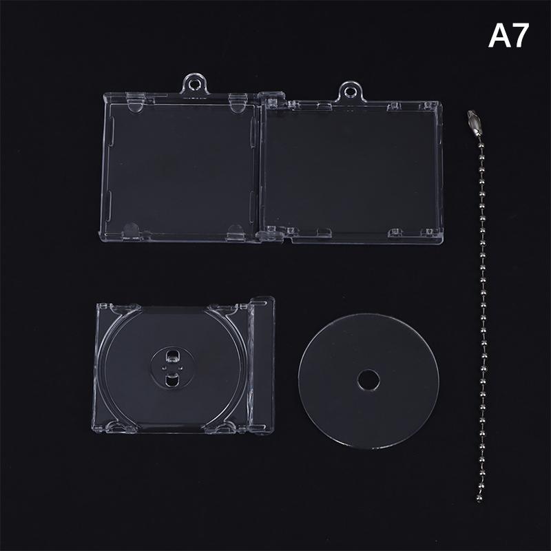 Mini Cd Keychain Album Cases Plastic Cd Cases Clear Dvd Cover Bulk Dvd Jewel Keyring Music Blank Mini Compact Disc Holder