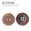 5pcs Old Fire Burnt Yellow Horn Buttons Haute Couture Retro Suit Woolen Trench Coat Coat Button Accessories