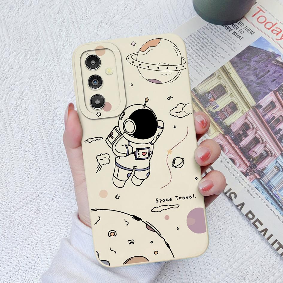 Милые чехлы с астронавтами для Samsung Galaxy A02 A03 A04 A12 A13 A14 A31 A51 A71 M54, квадратная жидкая силиконовая задняя крышка для Samsung Galaxy, бампер Fundas