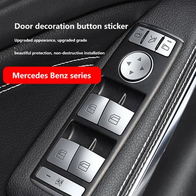 Кнопка подъема стекла двери автомобиля декоративная наклейка для Mercedes Benz GCE Class GLK GLC ML GL GLE GLS автоаксессуары