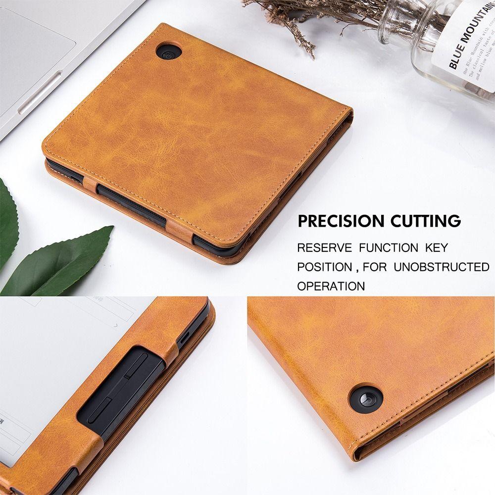 Чехол для электронной книги с автоматическим режимом сна/пробуждения 7 дюймов из искусственной кожи, защитный чехол для Rakuten KOBO Libra Color 2024