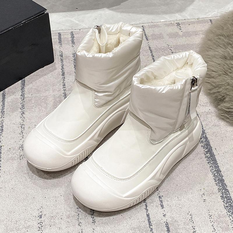 Women Platform Fur Ankle Boots Flats Warm Sneakers Shoes Winter 2025 Trend Brand New Sport Travel Casual Shoes Snow Botas Mujer