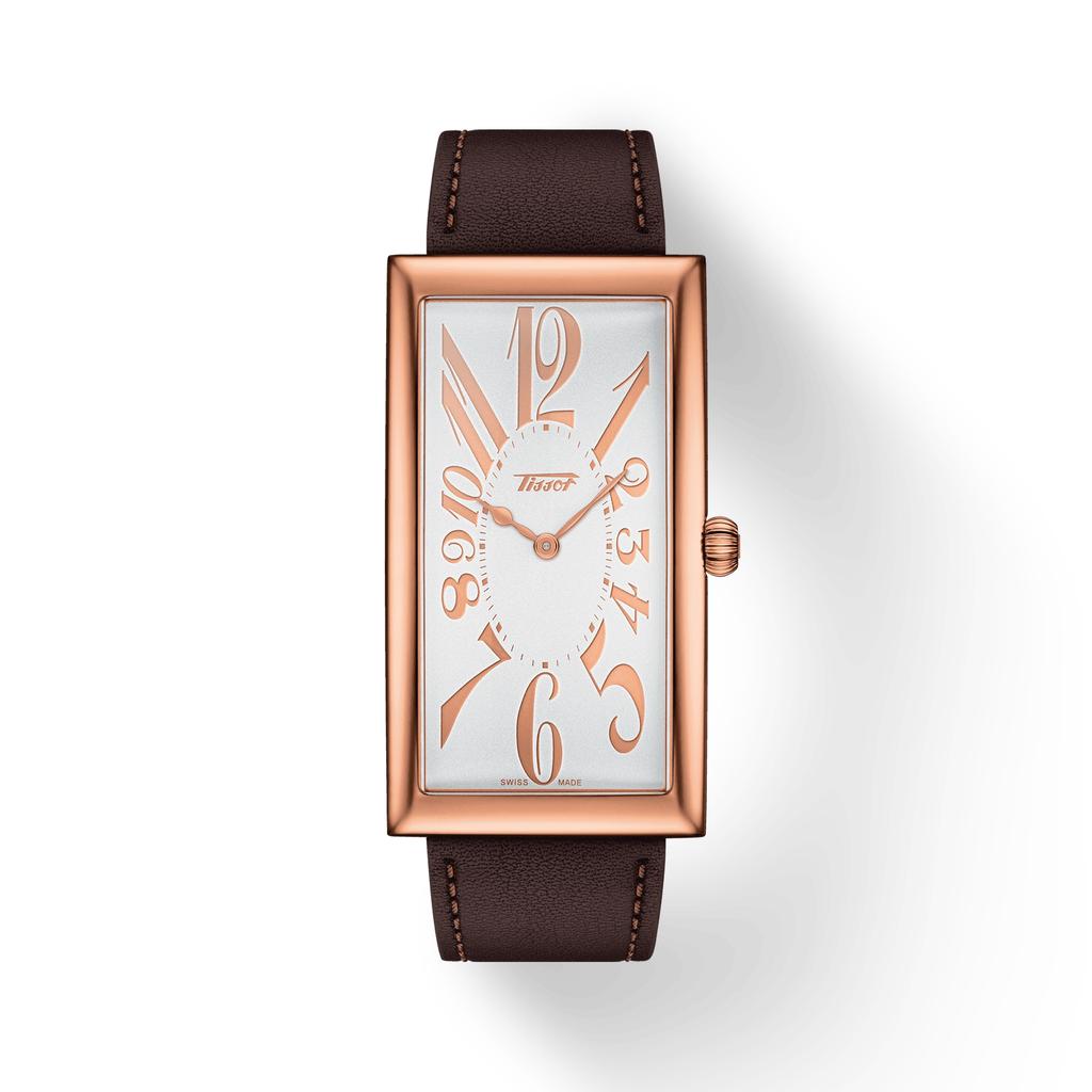 Tissot Мужские модные часы T117.509.36.032.00 с кожаным ремешком и серебристым циферблатом